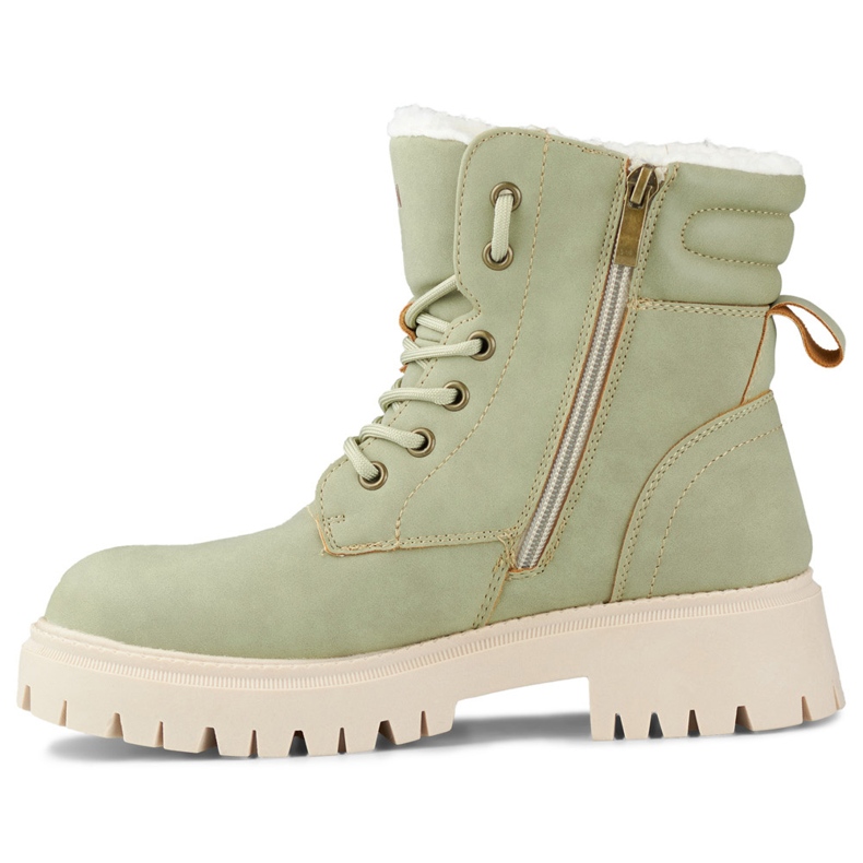 Botas femininas com isolamento verde claro 2