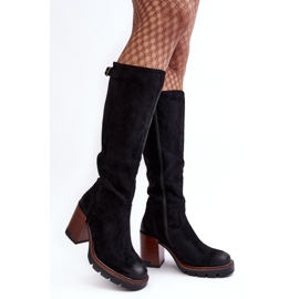 Vinceza Botas femininas pretas de salto alto com isolamento Alzeta preto 1