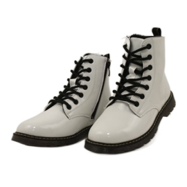 Miss Botas de meninas botas envernizadas branco 20dz23-3216 2
