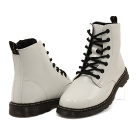 Miss Botas de meninas botas envernizadas branco 20dz23-3216 3