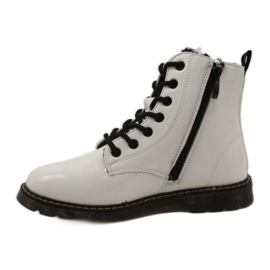 Miss Botas de meninas botas envernizadas branco 20dz23-3216 1