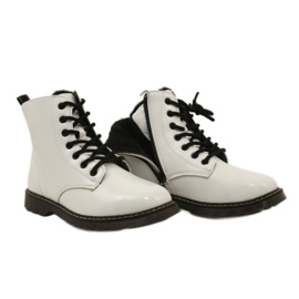 Miss Botas de meninas botas envernizadas branco 20dz23-3216 4