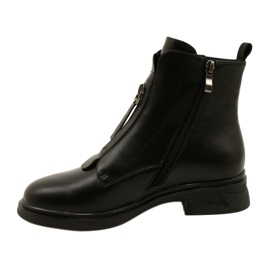 Filippo Botas femininas isoladas preto para zíper 2