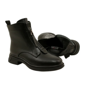 Filippo Botas femininas isoladas preto para zíper 5