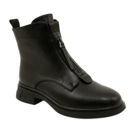 Filippo Botas femininas isoladas preto para zíper 1