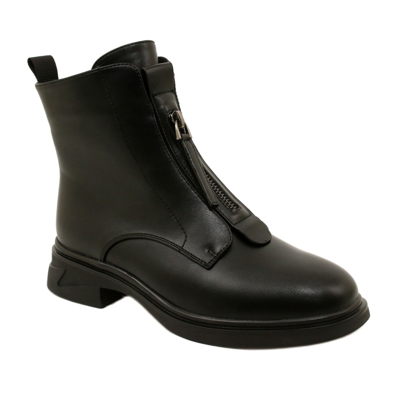 Filippo Botas femininas isoladas preto para zíper 1