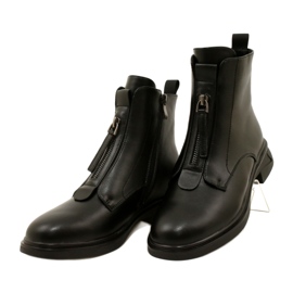 Filippo Botas femininas isoladas preto para zíper 3