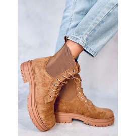 Botas com atacadores Vecna ​​​​Caqui castanho 2