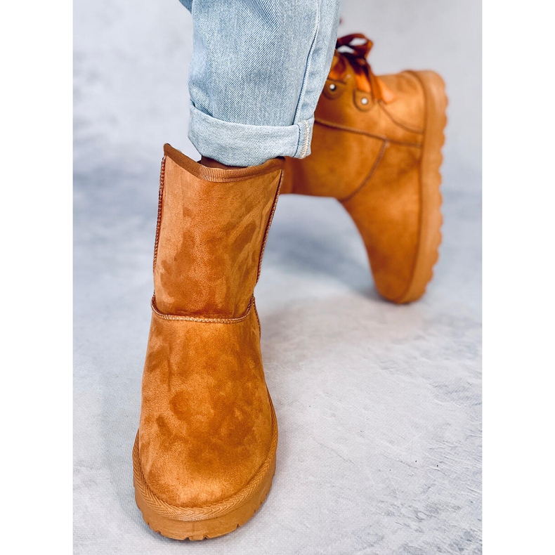 Botas de neve Emusy com arcos Stella Camel marrom 1