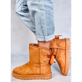 Botas de neve Emusy com arcos Stella Camel marrom 2