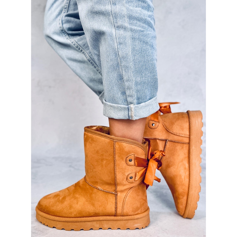 Botas de neve Emusy com arcos Stella Camel marrom 2