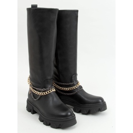 Botas com correntes Persia Black preto 1 Botas com correntes Persia Black preto 1