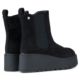 Laila Botas de camurça com cunha preto 1 Laila Botas de camurça com cunha preto 1