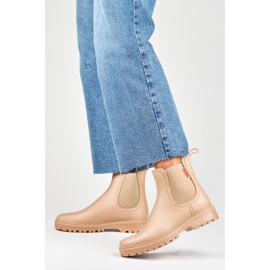 Botas Wellington femininas bege 2