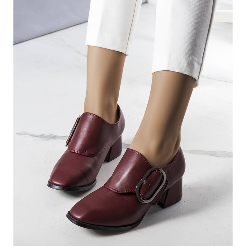 PA1 Sapatos de salto marrons da Ailani vermelho 1