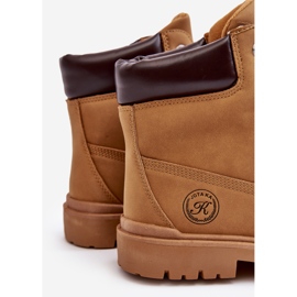 Botins masculinos Camel Memeni com cadarço marrom 2