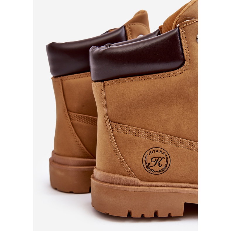 Botins masculinos Camel Memeni com cadarço marrom 2
