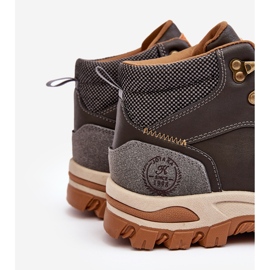 Sapatos de trekking masculinos Trapper com cordões cinza Salomene 2 Sapatos de trekking masculinos Trapper com cordões cinza Salomene 2