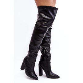 Botas femininas acima do joelho, pretas Jeine preto 2 Botas femininas acima do joelho, pretas Jeine preto 2