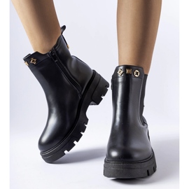 Botins decorativos pretos Federica com isolamento preto 2