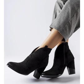 Botas de cowboy pretas com isolamento e recorte Brunilde preto 1 Botas de cowboy pretas com isolamento e recorte Brunilde preto 1