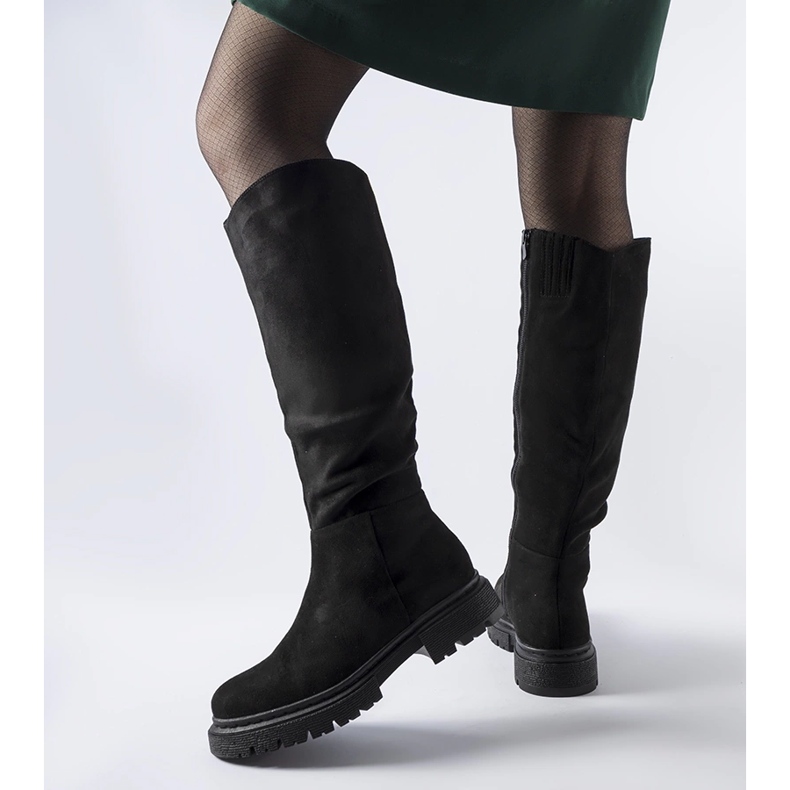 Botas Millbrook pretas com isolamento plano preto 1