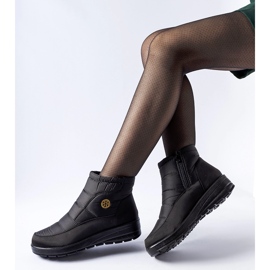 Botas de neve pretas com cunha baixa Vittore preto 1 Botas de neve pretas com cunha baixa Vittore preto 1