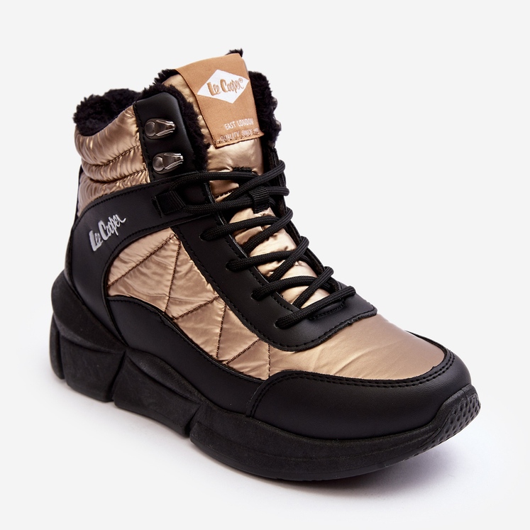 Botas femininas isoladas na plataforma Lee Cooper LCJ-23-44-1986L douradas dourado 2