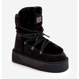 Botas de neve com plataforma vegana à prova d'água D.Franklin DFSH371008 pretas preto 2