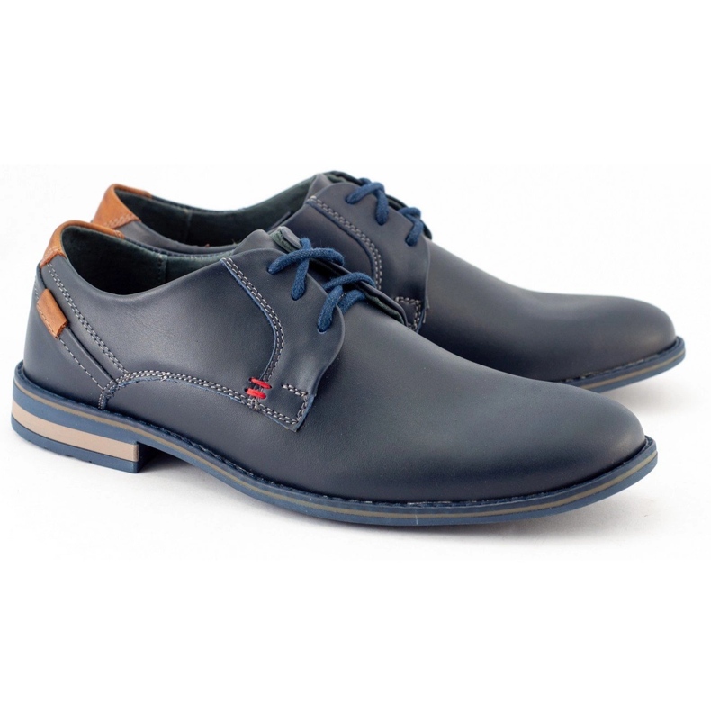KOMODO Sapatos masculinos elegantes 859 azul marinho 3