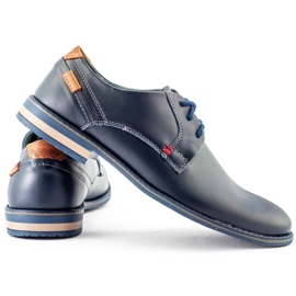 KOMODO Sapatos masculinos elegantes 859 azul marinho 4