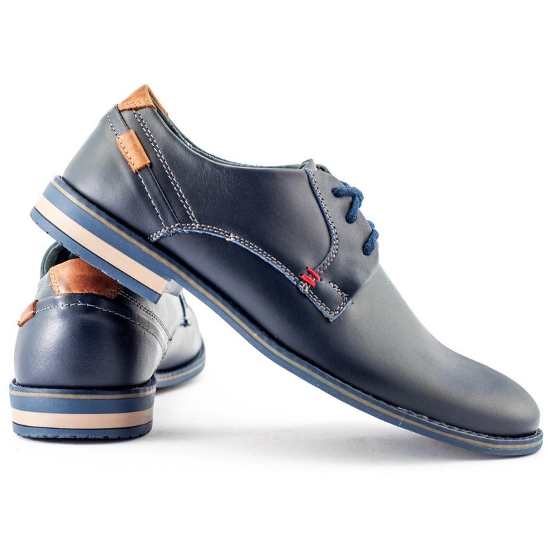 KOMODO Sapatos masculinos elegantes 859 azul marinho 4