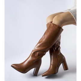 Botas de salto alto Glassboro marrons marrom 1