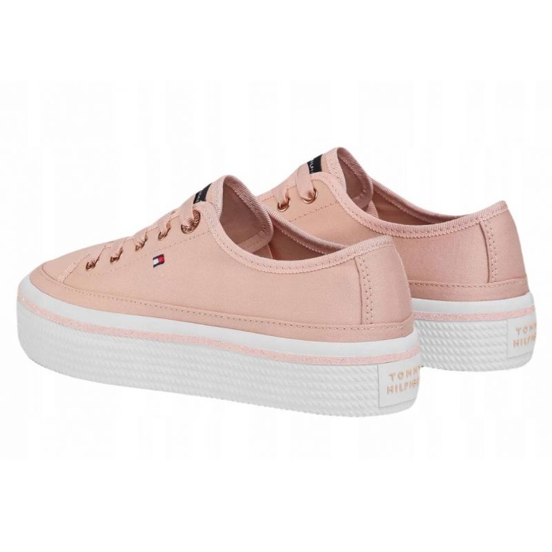 Tommy Hilfiger Tênis flatform com detalhes brilhantes W FW0FW05013 rosa 1