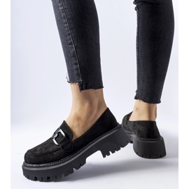 Mocassins de camurça ecológica Black Worth preto 1