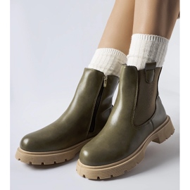 Botins verdes com sola bege Giacinta 1
