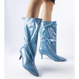 Botas Clinton azuis com salto baixo azul 1