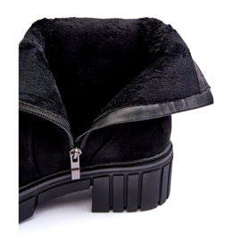 Botas femininas de camurça preta preto 1