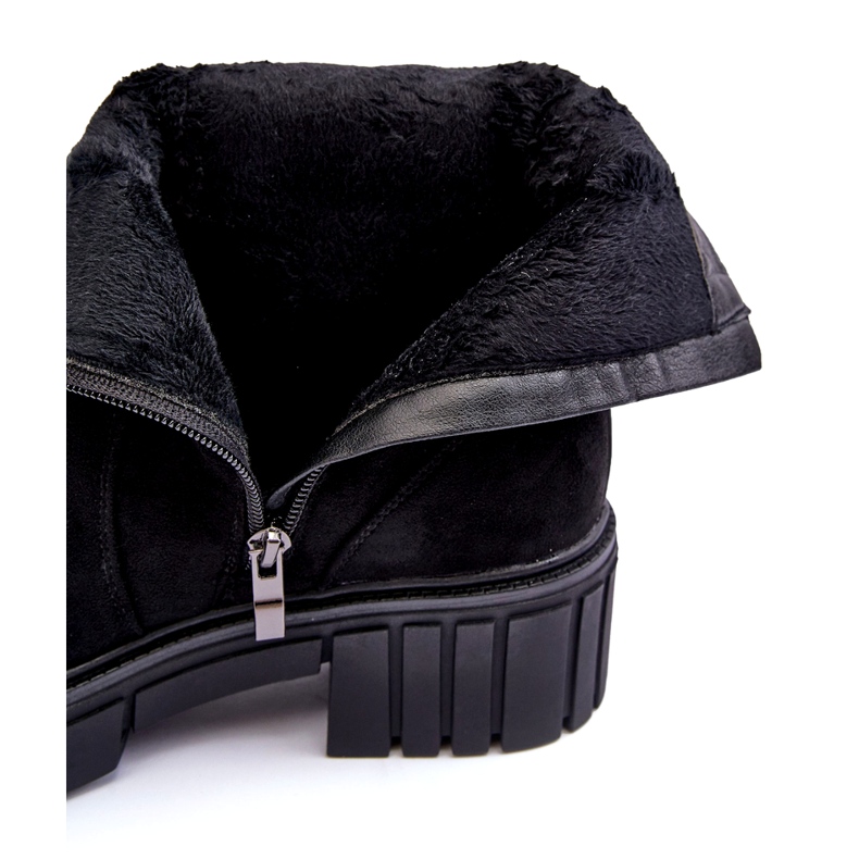 Botas femininas de camurça preta preto 1