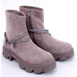 Botas rasas Connie Taupe bege 1