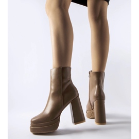 Botins marrons de salto alto, Ashwood marrom 1