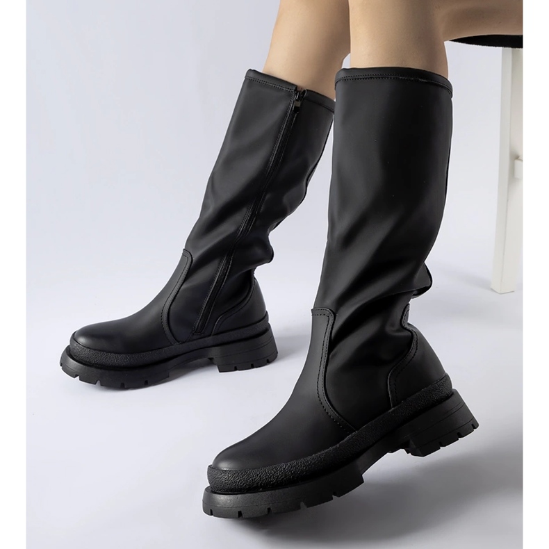 Botas Fontanella pretas com isolamento fosco preto 1