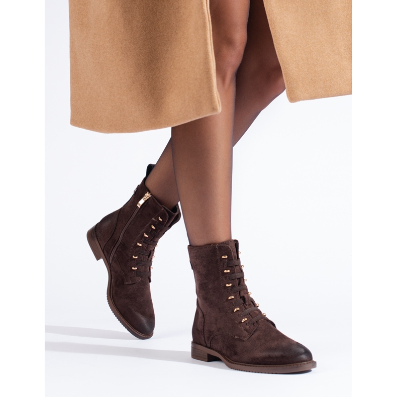 Bolsas femininas de camurça marrom Shelovet castanho 1