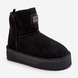 Botas de neve com plataforma impermeável vegana D.Franklin DFSH371004 pretas preto 2 Botas de neve com plataforma impermeável vegana D.Franklin DFSH371004 pretas preto 2
