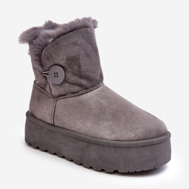 Botas femininas de neve com plataforma e pele, cinza Vikas 1 Botas femininas de neve com plataforma e pele, cinza Vikas 1