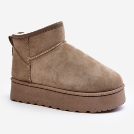 Botas femininas de neve com plataforma e forro de pele, Xamella verde 1 Botas femininas de neve com plataforma e forro de pele, Xamella verde 1