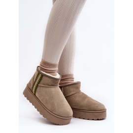 Botas femininas de neve com plataforma isolada verde Lomessa 2
