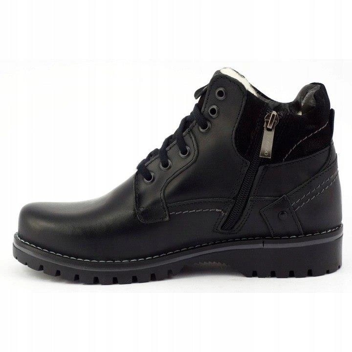 KOMODO Botas de neve isoladas masculinas negras 885 preto 1