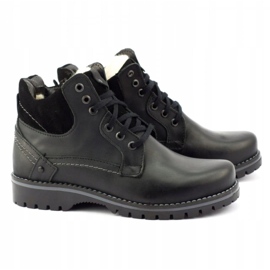 KOMODO Botas de neve isoladas masculinas negras 885 preto 2
