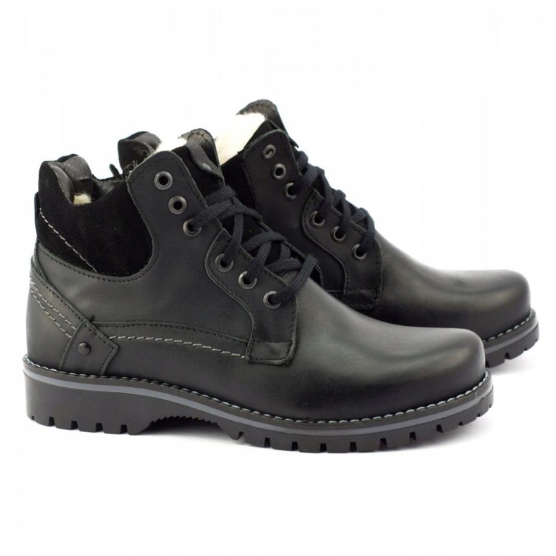 KOMODO Botas de neve isoladas masculinas negras 885 preto 2